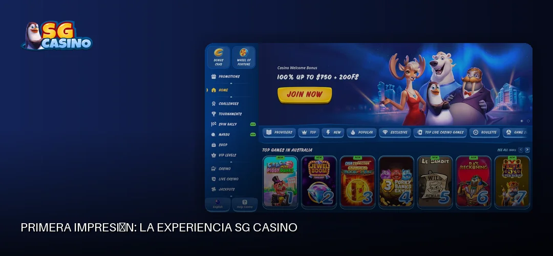 Primera impresión: la experiencia SG Casino